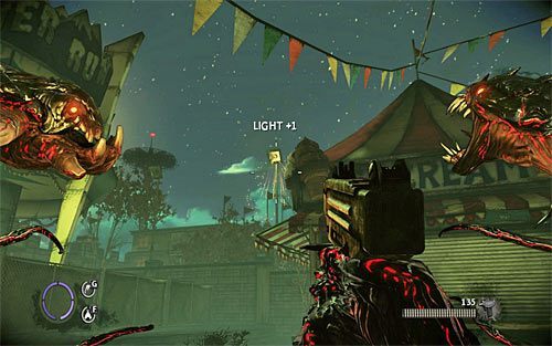 Wykonaj kilka kroków do przodu, zauważając, że w parku rozrywki pojawili się przeciwnicy - Fun and Games (1) | Opis przejścia The Darkness II - The Darkness II - poradnik do gry