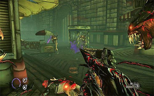 Przesuwaj się stopniowo w stronę miejsca, w którym rozpocząłeś eksplorację wesołego miasteczka - Fun and Games (1) | Opis przejścia The Darkness II - The Darkness II - poradnik do gry