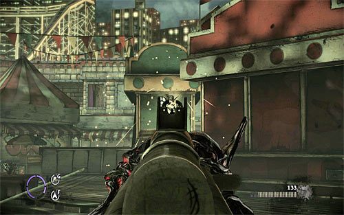 Zajrzyj do budki Popcorn, zabierając ze sobą amunicję - Fun and Games (1) | Opis przejścia The Darkness II - The Darkness II - poradnik do gry