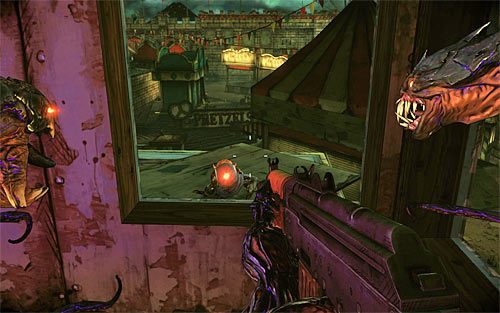 Po znalezieniu się na górnym balkoniku wejdź do prawego pomieszczenia, odnajdując w nim kapliczkę talentów - Fun and Games (1) | Opis przejścia The Darkness II - The Darkness II - poradnik do gry