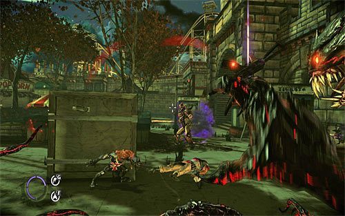 Przystąp do atakowania pojawiających się w oddali przeciwników - Fun and Games (2) | Opis przejścia The Darkness II - The Darkness II - poradnik do gry