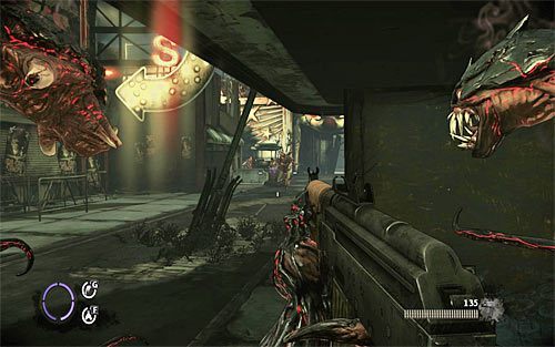 Próba zniszczenia bramy nie tylko zakończy się niepowodzeniem, ale również doprowadzi do pojawienia się w okolicy świetnie uzbrojonych przeciwników - Fun and Games (2) | Opis przejścia The Darkness II - The Darkness II - poradnik do gry