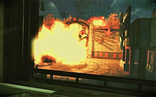 Po wyrwaniu drzwi wejdź do niewielkiego pomieszczenia kontrolnego i skorzystaj z panelu sterowania (Loading Bays) w celu podniesienia bramy magazynu - Fun and Games (3) | Opis przejścia The Darkness II - The Darkness II - poradnik do gry