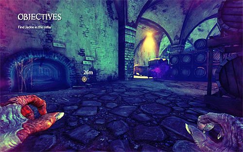 Możesz już ruszać w stronę wspomnianych wcześniej dwóch wartowników stojących w oświetlonym miejscu - Rat in a Maze (1) | Opis przejścia The Darkness II - The Darkness II - poradnik do gry