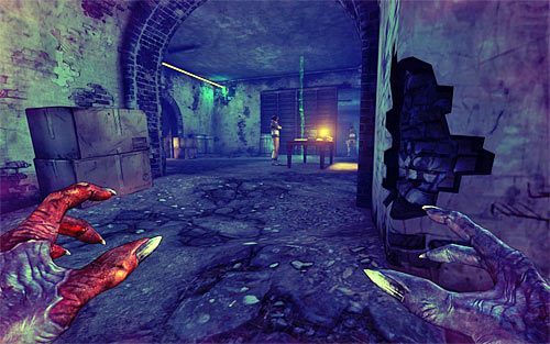 Chwilowo nie spotkasz żadnych przeciwników, ale musisz poświęcać dużo uwagi na unikanie licznych źródeł światła - Rat in a Maze (2) | Opis przejścia The Darkness II - The Darkness II - poradnik do gry