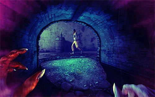 Ruszaj w stronę kolejnego obszaru piwnicy, który poprzednio był pusty, a który teraz jest patrolowany przez trzy osoby - Rat in a Maze (2) | Opis przejścia The Darkness II - The Darkness II - poradnik do gry