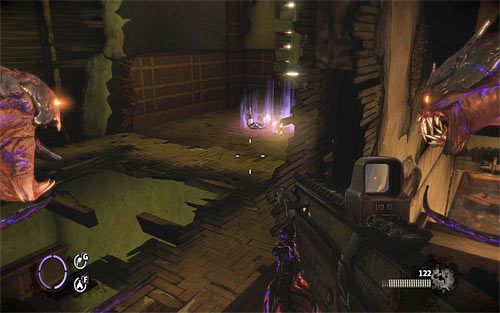 W zależności od upodobań możesz teraz pozostać w tym miejscu, używając broni palnej i obiektów z otoczenia (np - Homecoming (1) | Opis przejścia The Darkness II - The Darkness II - poradnik do gry