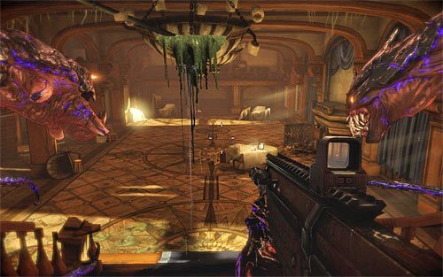 Idź dalej, odnajdując po drodze kapliczkę talentów i składzik amunicji - Homecoming (1) | Opis przejścia The Darkness II - The Darkness II - poradnik do gry