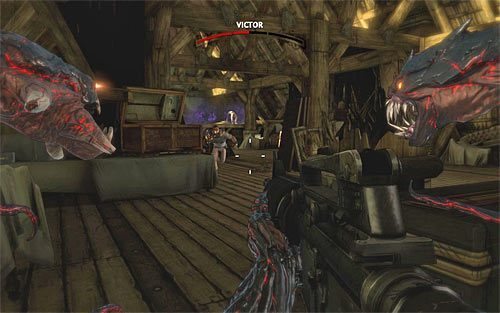 Boss ponownie naśle na Ciebie swoich podwładnych i ich eliminacja nie powinna okazać się zbyt trudna, aczkolwiek jeden z przeciwników może (niekoniecznie musi) mieć ze sobą tarczę - Last Stand | Opis przejścia The Darkness II - The Darkness II - poradnik do gry