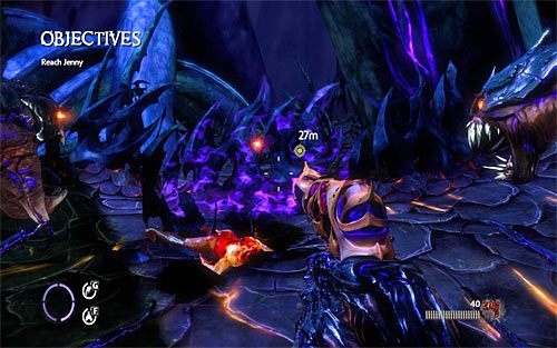 Po tym jak Jenny zostanie porwana przez Ciemność zmuszony zostaniesz do przystąpienia do przeprawy wiążącej się z regularnym eliminowaniem potworów - 21 - 29 | Relikty The Darkness II - The Darkness II - poradnik do gry