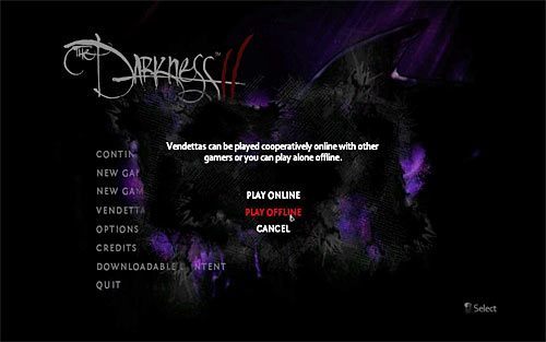 Vendettas to zupełnie oddzielny tryb, niezależny od kampanii dla pojedynczego gracza - Informacje wstępne | Vendettas The Darkness II - The Darkness II - poradnik do gry