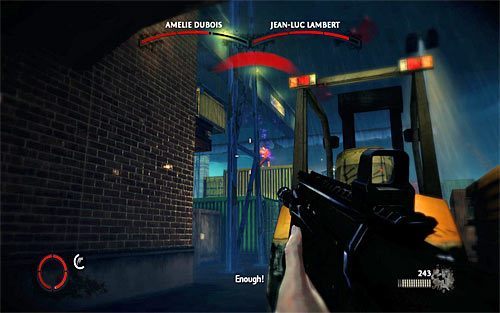 Dalsza część etapu to pościg za Amelie i Jean-Luciem, w trakcie zaliczania którego warto mieć na uwadze nie tylko zadawanie obrażeń pojawiającym się w oddali bossom, ale także zajmowanie się przeciwnikami, którzy przebywają w najbliższej okolicy - Kampania Vendettas - wskazówki (2) | Vendettas | The Darkness II - The Darkness II - poradnik do gry