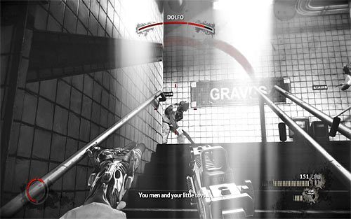 Nie daj się zaskoczyć wrogom podczas opuszczania peronu (powyższy screen) - Kampania Vendettas - wskazówki (2) | Vendettas | The Darkness II - The Darkness II - poradnik do gry