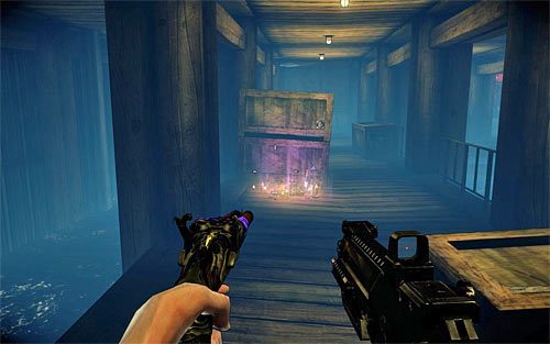 NIE IDŹ do biur na piętrze, tylko zamiast tego zeskocz na niżej położone drewniane kładki - Relikty trybu Vendettas | Vendettas | The Darkness II - The Darkness II - poradnik do gry