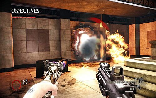 Na relikt możesz natrafić tuż po przebiciu się z pomocą materiałów wybuchowych przez ścianę skarbca (powyższy screen) - Relikty trybu Vendettas | Vendettas | The Darkness II - The Darkness II - poradnik do gry