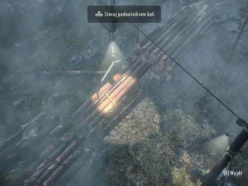 Pozwoli Ci on na przesuwanie ładunku drewna zawieszonego na linach - Alan Wake: Przebudzenie w środku koszmaru | Odcinek 1- Koszmar | Solucja - Alan Wake - poradnik do gry
