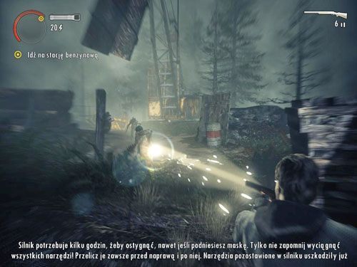 W środku tartaku znajdziesz po lewej stronie maszynę - Alan Wake: Przebudzenie w środku koszmaru | Odcinek 1- Koszmar | Solucja - Alan Wake - poradnik do gry