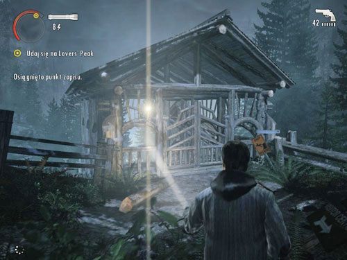 Wrogowie w liczbie dwóch zjawią się tutaj dopiero po walce - Alan Wake: Park Narodowy Elderwood (1) | Odcinek 2- Opętany | Solucja - Alan Wake - poradnik do gry