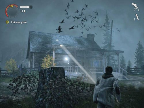 Zauważysz mnóstwo ptaków nad wynajętym domkiem - Alan Wake: Park Narodowy Elderwood (4) | Odcinek 2- Opętany | Solucja - Alan Wake - poradnik do gry