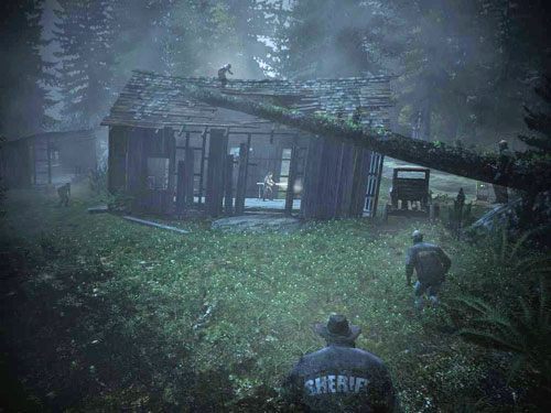 W pobliżu znajduje się chatka, a w niej strzelba i amunicja - Alan Wake: Ścigany (2) | Odcinek 3- Okup | Solucja - Alan Wake - poradnik do gry