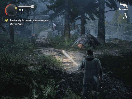 Biegnij dalej ścieżką, aż dojdziesz do jej rozgałęzienia - Alan Wake: Mirror Peak (2) | Odcinek 3- Okup | Solucja - Alan Wake - poradnik do gry