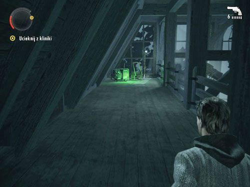 Po przerywniku filmowym uciekaj do pokoju, w którym znalazłeś ogłuszoną pielęgniarkę - Alan Wake: Cauldron Lake Lodge (1) | Odcinek 4- Prawda | Solucja - Alan Wake - poradnik do gry