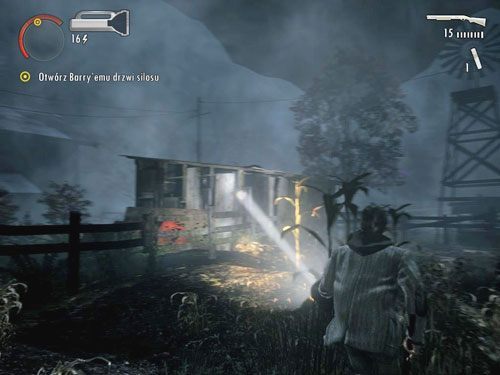Gdy rozprawisz się z kombajnem i innymi przeciwnikami, wyskoczy na pole bitwy jeszcze jeden przeciwnik - Alan Wake: Farma Andersonów (2) | Odcinek 4- Prawda | Solucja - Alan Wake - poradnik do gry