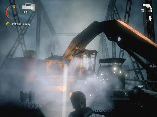 Wyjdź z auta i idź na piechotę przez most, uważając na opętane przedmioty - Alan Wake: W drodze nad Cauldron Lake (1) | Odcinek 6- Odjazd | Solucja - Alan Wake - poradnik do gry