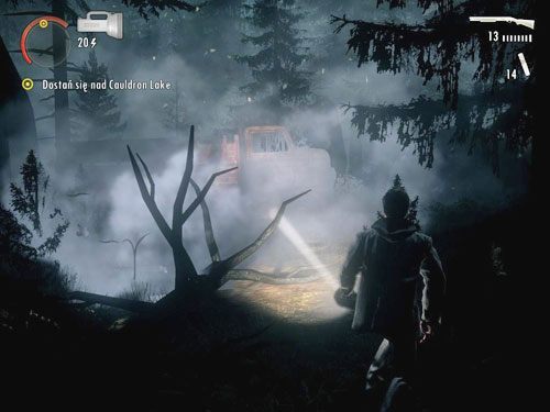 Wejdź do pobliskiego lasu - Alan Wake: W drodze nad Cauldron Lake (3) | Odcinek 6- Odjazd | Solucja - Alan Wake - poradnik do gry