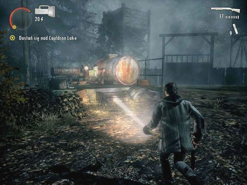 Przeszukaj okolicę w celu znalezienia przydatnego ekwipunku - Alan Wake: W drodze nad Cauldron Lake (3) | Odcinek 6- Odjazd | Solucja - Alan Wake - poradnik do gry