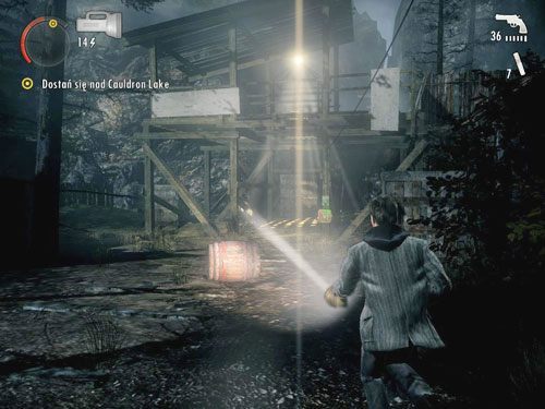 Panel służy do wzywania windy - Alan Wake: W drodze nad Cauldron Lake (3) | Odcinek 6- Odjazd | Solucja - Alan Wake - poradnik do gry