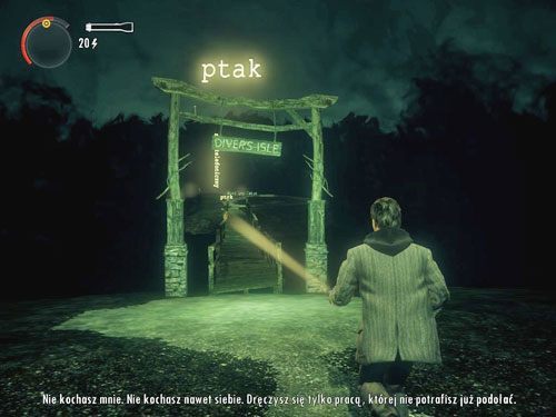 Gdy oświetlisz most, przed Tobą pojawi się wyspa, na której wszystko się zaczęło - Alan Wake: Leże Mroku | Odcinek 6- Odjazd | Solucja - Alan Wake - poradnik do gry