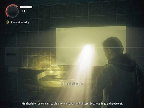 Gdy znajdziesz się w środku, po chwili lustro zamieni się w ekran, zacznie przemawiać do Ciebie Tom - Alan Wake: Odcinek specjalny 1- Sygnał (1) | Odcinki specjalne | Solucja - Alan Wake - poradnik do gry