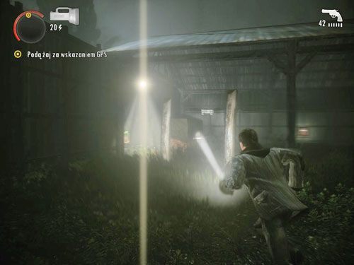 Wskocz do samochodu i pędź na przeciwną stronę (po skosie) - Alan Wake: Odcinek specjalny 1- Sygnał (3) | Odcinki specjalne | Solucja - Alan Wake - poradnik do gry