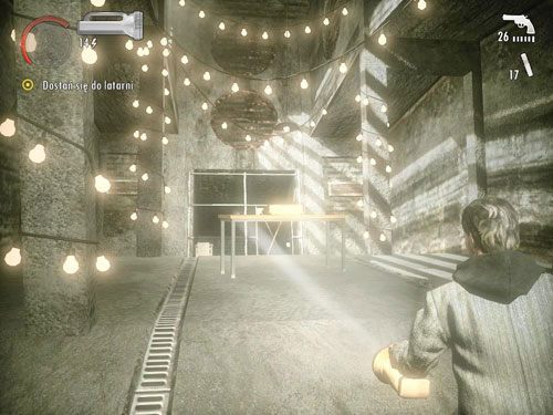 Dotrzesz w końcu do pokoju światła, skąd dostaniesz się do windy - będziesz mógł odpocząć i wyleczyć zawroty głowy - Alan Wake: Odcinek specjalny 2- Pisarz (2) | Odcinki specjalne | Solucja - Alan Wake - poradnik do gry