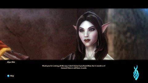 Po wykonaniu misji The Coming Strom porozmawiaj z Alyn Shir w Court of Summer, a następnie odwiedź ją w Blue Bear Tavern M9(6) - The Great General | Opis przejścia w Kingdoms of Amalur Reckoning - Kingdoms of Amalur: Reckoning - poradnik do gry