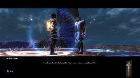 Na końcu będą drzwi prowadzące do Skycrown Peak, a na szczycie czeka na cie poszukiwany czarodziej - Tala-Rane (4) | Zadania poboczne w Kingdoms of Amalur Reckoning - Kingdoms of Amalur: Reckoning - poradnik do gry