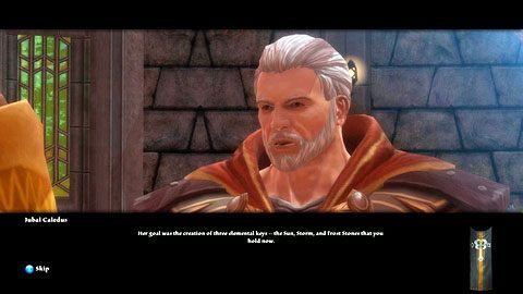 Porozmawiaj z Archsage Caledusem w ogrodach Scholia Arcana M6(20), a zostaniesz poproszony o umieszczeni zdobytych wcześniej kamieni w podestach trzech posągów - Tala-Rane (5) | Zadania poboczne w Kingdoms of Amalur Reckoning - Kingdoms of Amalur: Reckoning - poradnik do gry