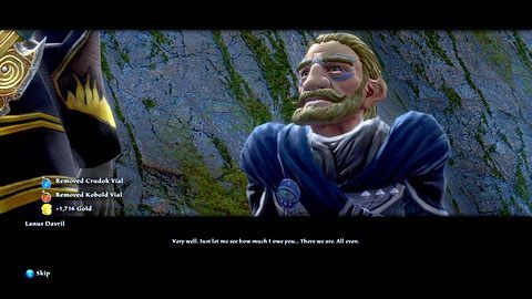 Gdy zwrócisz wszystkie fiolki, otrzymasz nagrodę w złocie oraz możliwość powtarzania tego zadania dowolną liczbę razy - Tala-Rane (5) | Zadania poboczne w Kingdoms of Amalur Reckoning - Kingdoms of Amalur: Reckoning - poradnik do gry