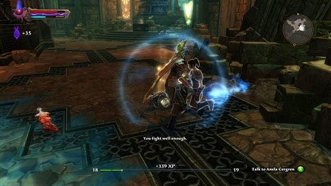 W podziemiach Virki M4(10) spotkasz Anele Cagren, która stara się powstrzymać nadchodzące oddziały tuatha, zamykając umieszczone w jaskini wrota - Kandrian II | Zadania poboczne w Kingdoms of Amalur Reckoning - Kingdoms of Amalur: Reckoning - poradnik do gry