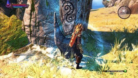 Głaz stoi obok wysokiej skały na północy - Spring | Kamienie Lorestone w Kingdoms of Amalur Reckoning, Kraina Plains of Erathell - Kingdoms of Amalur: Reckoning - poradnik do gry
