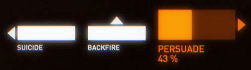 Po każdym użyciu aplikacji jej energia spada do zera (ikona robi się pomarańczowa) i jest niezdatna do użytku, aż agent wydzieli wystarczająco dużą ilość adrenaliny, by znów zasilić daną aplikację - Aplikacje | Interfejs w Syndicate - Syndicate - singleplayer - poradnik do gry