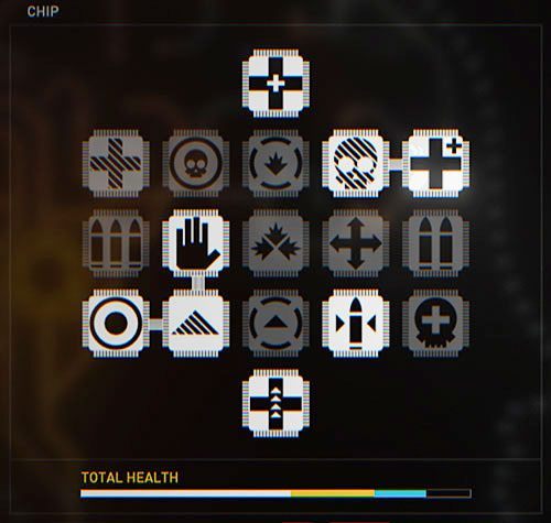 Komórkowy charakter ulepszeń czipu sprawia, że między dwoma sąsiadującymi ulepszeniami powstaje łącze - Ulepszenia DART-6 w Syndicate - Syndicate - singleplayer - poradnik do gry