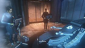 Gdy wylądujesz po drugiej stronie naciśnij [F] aby przebić się przez dach na dolny poziom - Rozdział 1- Wakeup Call | Kampania w Syndicate - Syndicate - singleplayer - poradnik do gry