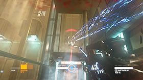 Po przejściu włazem znajdziesz się obok szybu windy, którą ostatnio hakowałeś, dzięki czemu ten wąski tunel nie jest teraz zablokowany - Rozdział 3- Aspari Extraction | Kampania w Syndicate - Syndicate - singleplayer - poradnik do gry