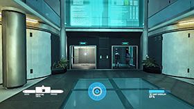 Teraz wyjdź z holu drzwiami po lewej i udaj się po schodach w stronę wind - Rozdział 9- La Ballena | Kampania w Syndicate - Syndicate - singleplayer - poradnik do gry