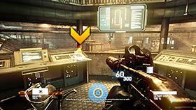 Teraz postaraj się zlikwidować dwóch przeciwników znajdujących się w pobliżu bez wychodzenia zza przeszkód, które chronią Cię przed zamontowanym na środku tego pomieszczenia działkiem samobieżnym - Rozdział 15- Kris | Kampania w Syndicate - Syndicate - singleplayer - poradnik do gry