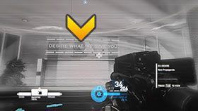 Wejdź za znajdujące się tam dwa półokrągłe biurka, które zapewnią Ci dobrą osłonę przed wrogim ogniem - Rozdział 17- Corporate War | Kampania w Syndicate - Syndicate - singleplayer - poradnik do gry