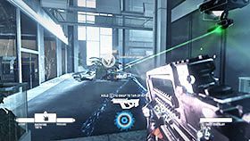 Po przejściu przez wyłom w barierze znajdziesz się w bardzo wysokim holu, który prowadzi do skarbca na ostatnim piętrze - Rozdział 19- Burning Tower | Kampania w Syndicate - Syndicate - singleplayer - poradnik do gry