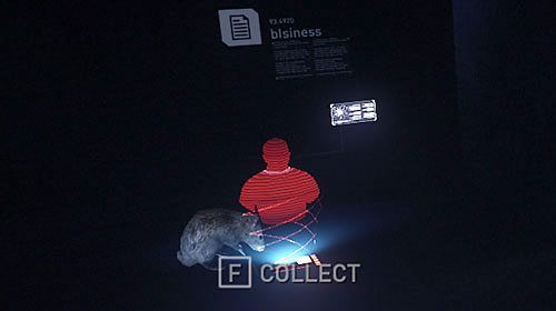 Wizytówki to holograficzne popiersia, które dość łatwo zauważyć ze względu na ich jaskrawy, pomarańczowy kolor - Wizytówki | Wizytówki i Propaganda - Lokacje w Syndicate - Syndicate - singleplayer - poradnik do gry